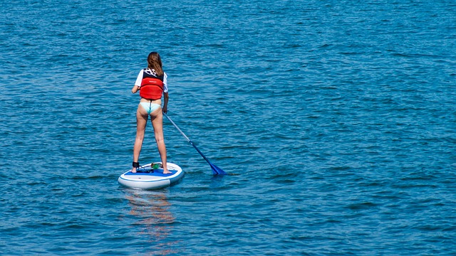 woman, girl, water, body, nature, surfing, stand up paddle, sea, blue body